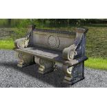 A CARVED LIMESTONE GARDEN SEAT IN LATE 18TH CENTURY FRENCH STYLE, LATE 20TH CENTURY