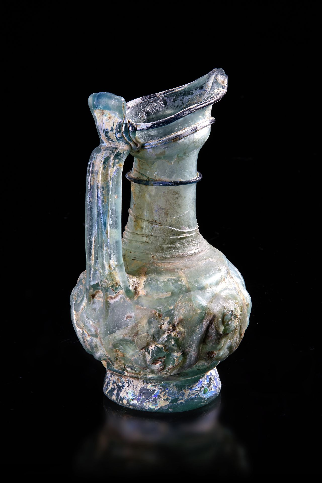 A GLASS EWER WITH SPOUT, PERSIA, 10TH-12TH CENTURY - Image 8 of 12