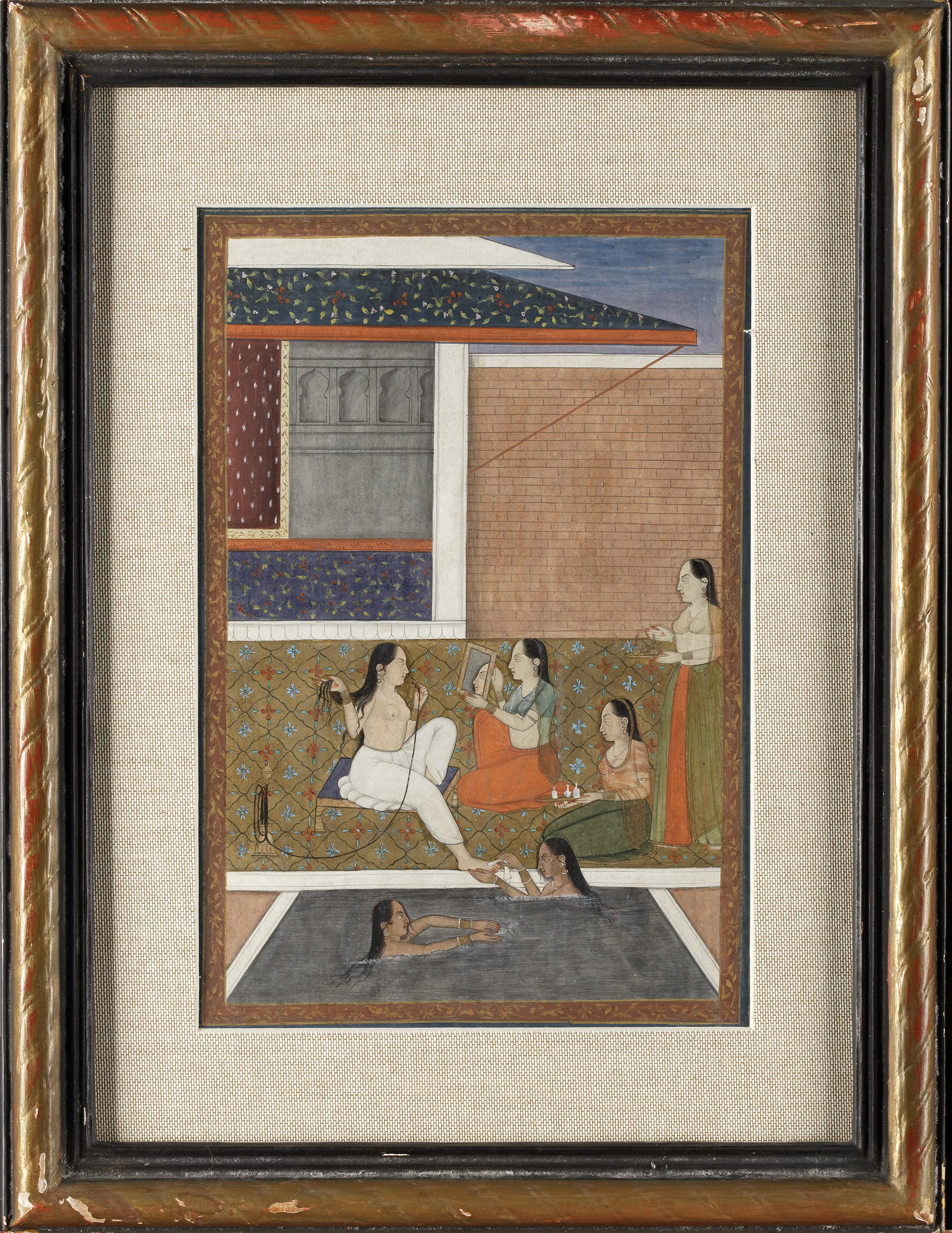 A LADY BATHING, INDIAN SCHOOL, LATE 19TH-EARLY 20TH CENTURY - Bild 4 aus 4