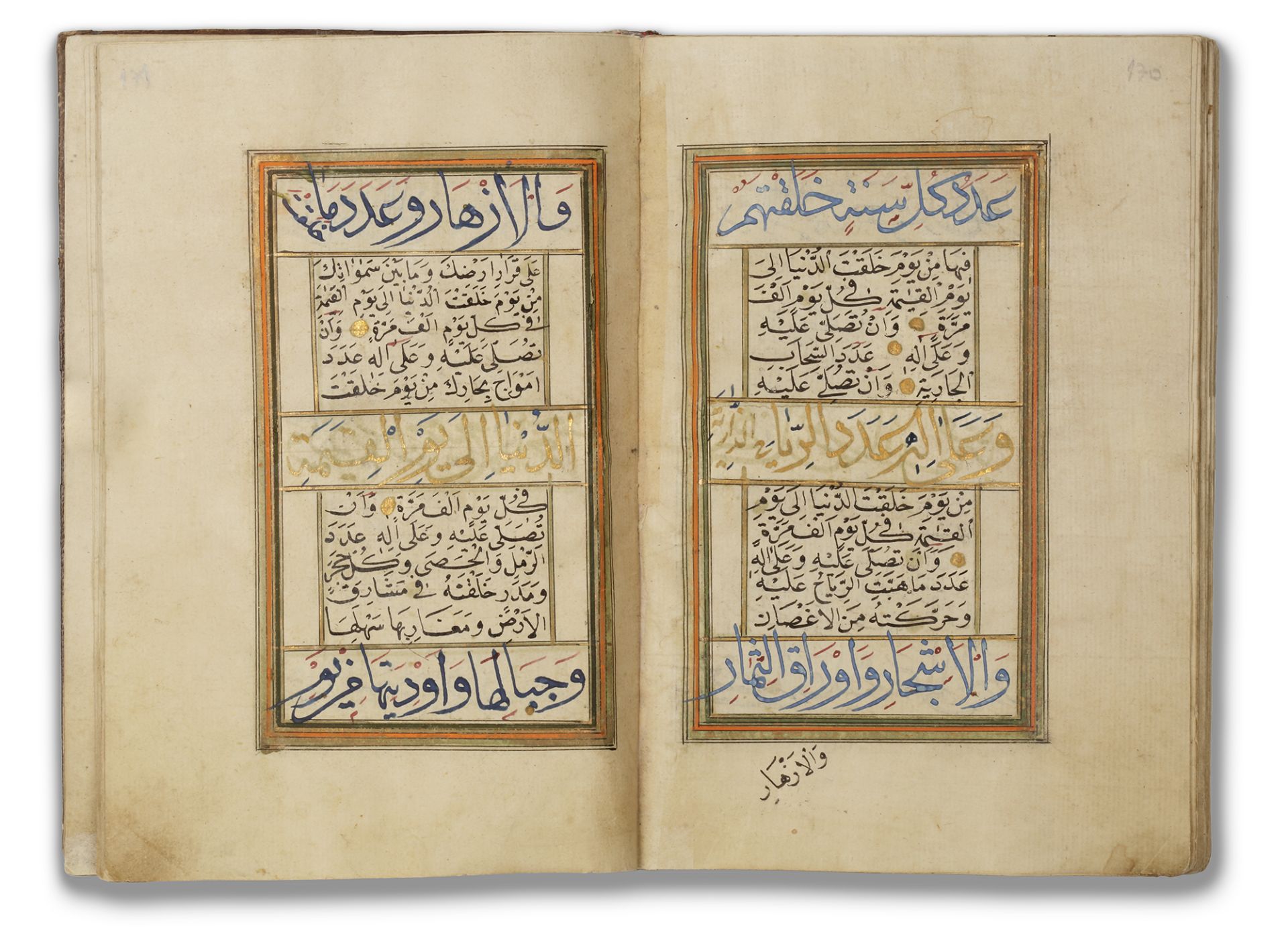 AL-JAZULI, DALA'IL AL-KHAYRAT WA SHAWARIQ AL-ANWAR, OTTOMAN TURKEY, 19TH CENTURY - Bild 4 aus 8