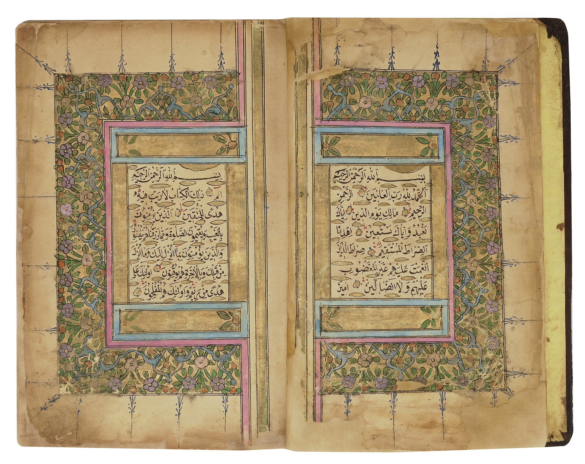 A FINE OTTOMAN QURAN, TURKEY, WRITTEN BY MUHAMMAD AMIN, DATED 1285 AH/1868 AD - Image 3 of 10