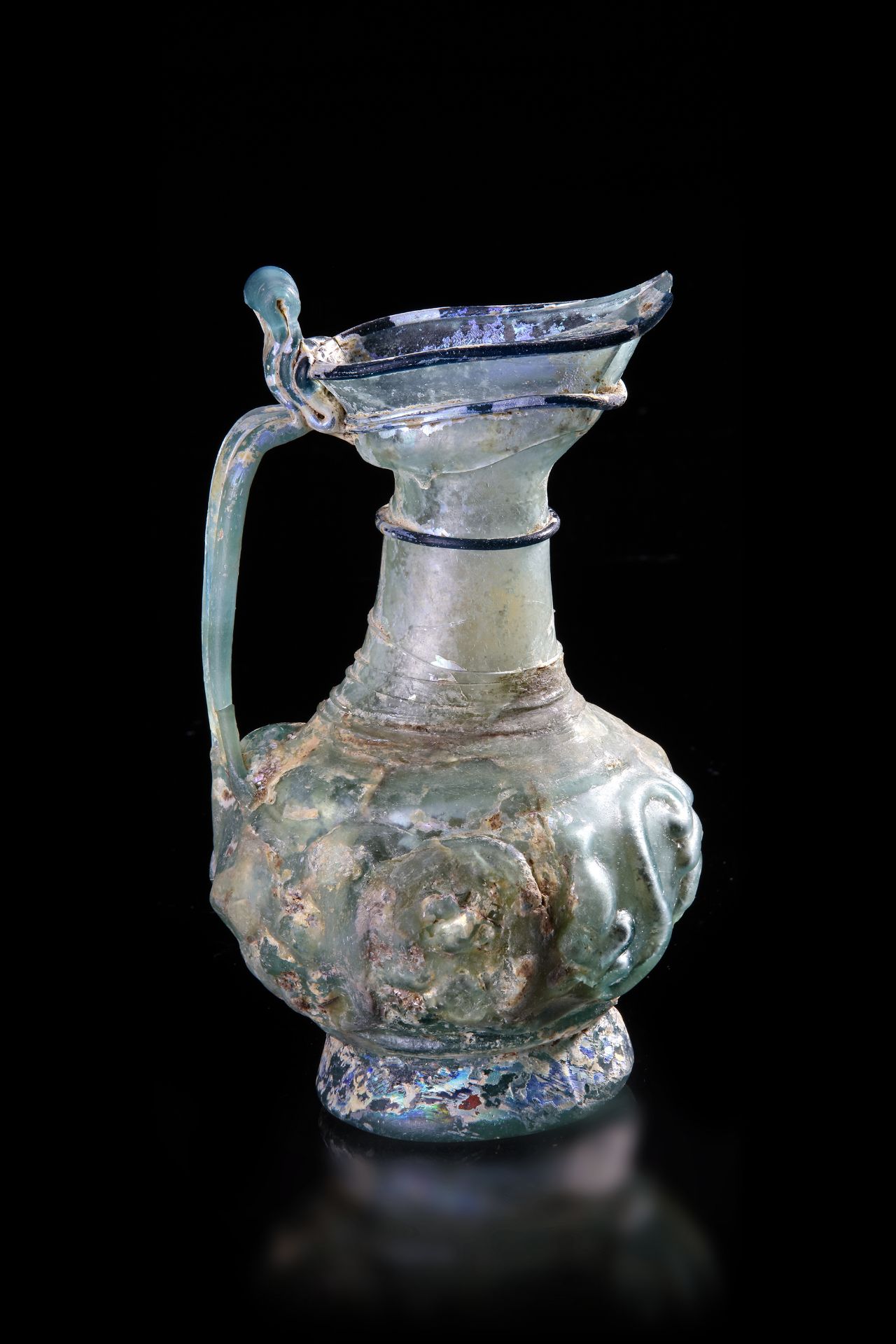 A GLASS EWER WITH SPOUT, PERSIA, 10TH-12TH CENTURY - Image 9 of 12
