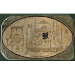 A LARGE VIEW OF MECCA ON A STUCCO PANEL BY ISMAI'L AHMAD AL-DIMASHQI, OTTOMAN SYRIA AND DATED 1311 A