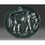 A ROMAN INTAGLIO OF AN ELEPHANT, 1ST CENTURY BC-AD