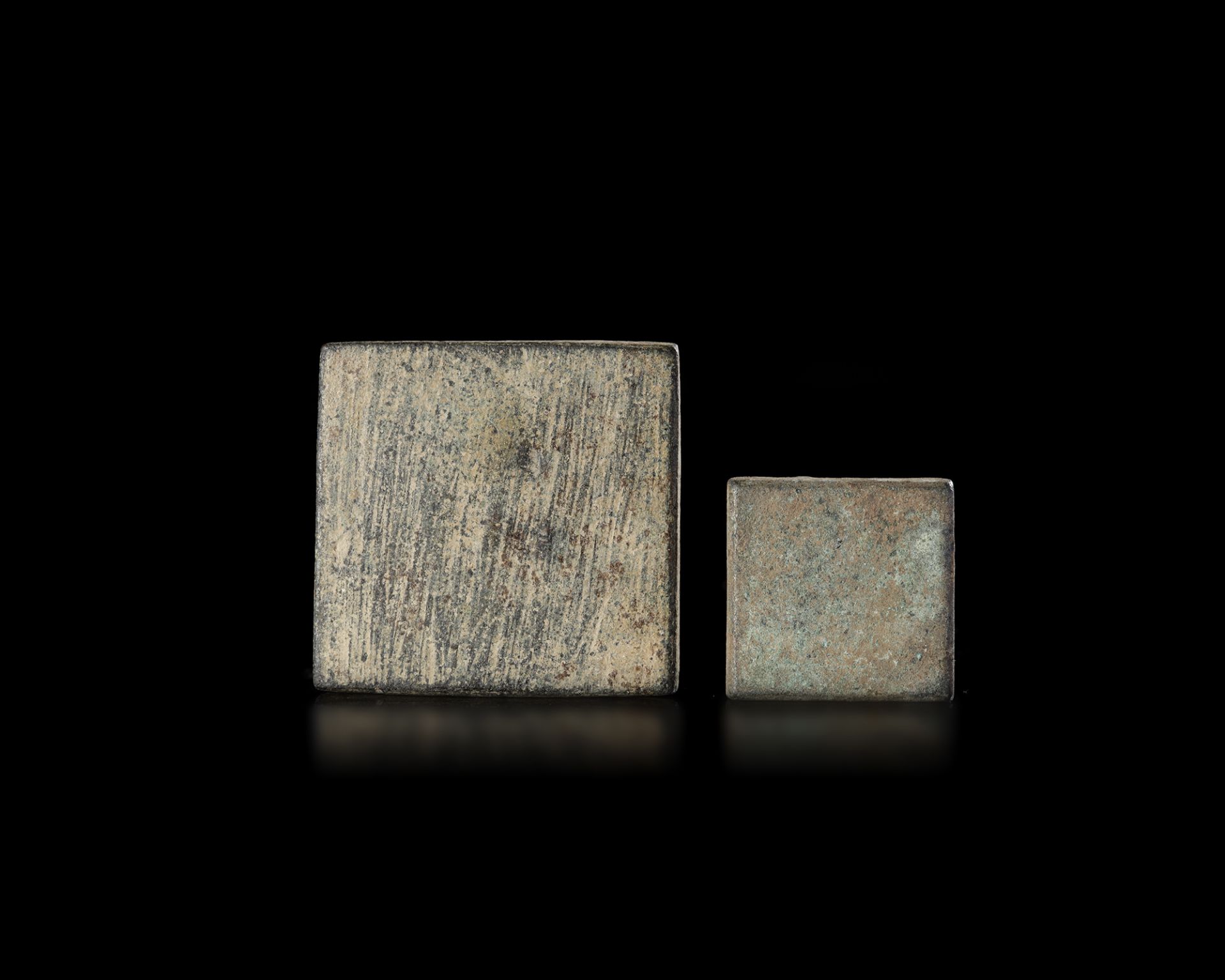 TWO BYZANTINE BRONZE COMMERCIAL WEIGHTS, 5TH-7TH CENTURY AD - Image 2 of 3