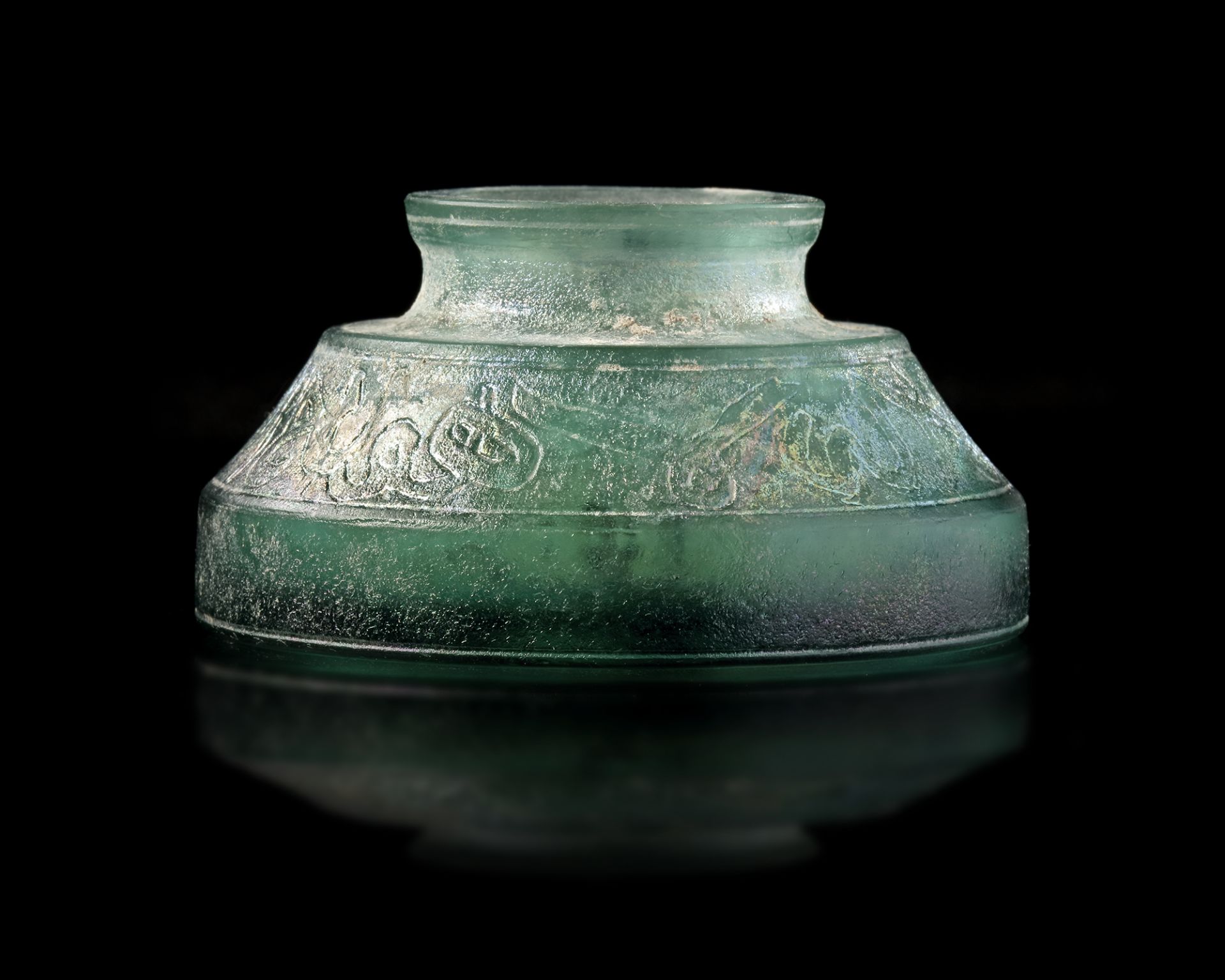 AN EARLY ISLAMIC GLASS INKWELL, PERSIA, 12TH-13TH CENTURY - Image 3 of 6