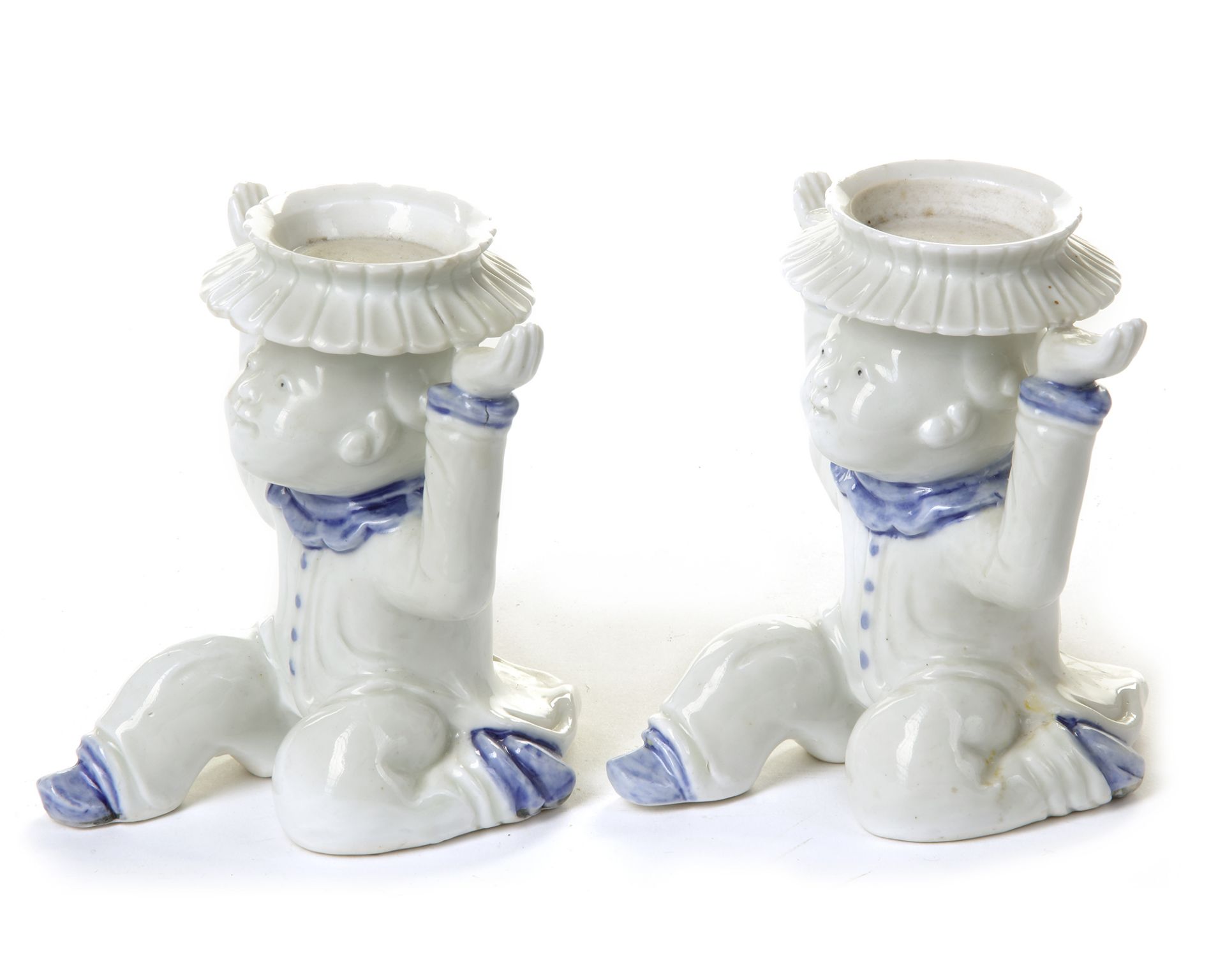 A JAPANESE PAIR OF 'BOY FIGURES', HIRADO WARE, 19TH CENTURY - Bild 6 aus 8