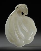 A MUGHAL-STYLE CARVED JADE RAMS CUP, 18TH CENTURY