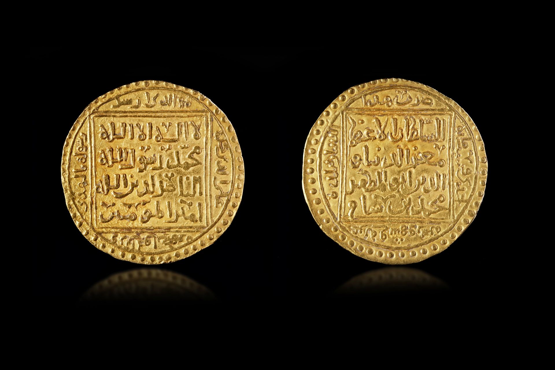 A GHURID GOLD DINAR FROM THE REIGN OF MU'IZZ AL-DIN MUHAMMAD B.SAM (567-602AH/ 1173-1206AD) GHAZNA M - Image 2 of 6