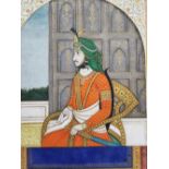 A PORTRAIT OF MAHARAJA NAU NIHAL SINGH OFF PUNJAB DELHI SCHOOL, 19TH CENTURY