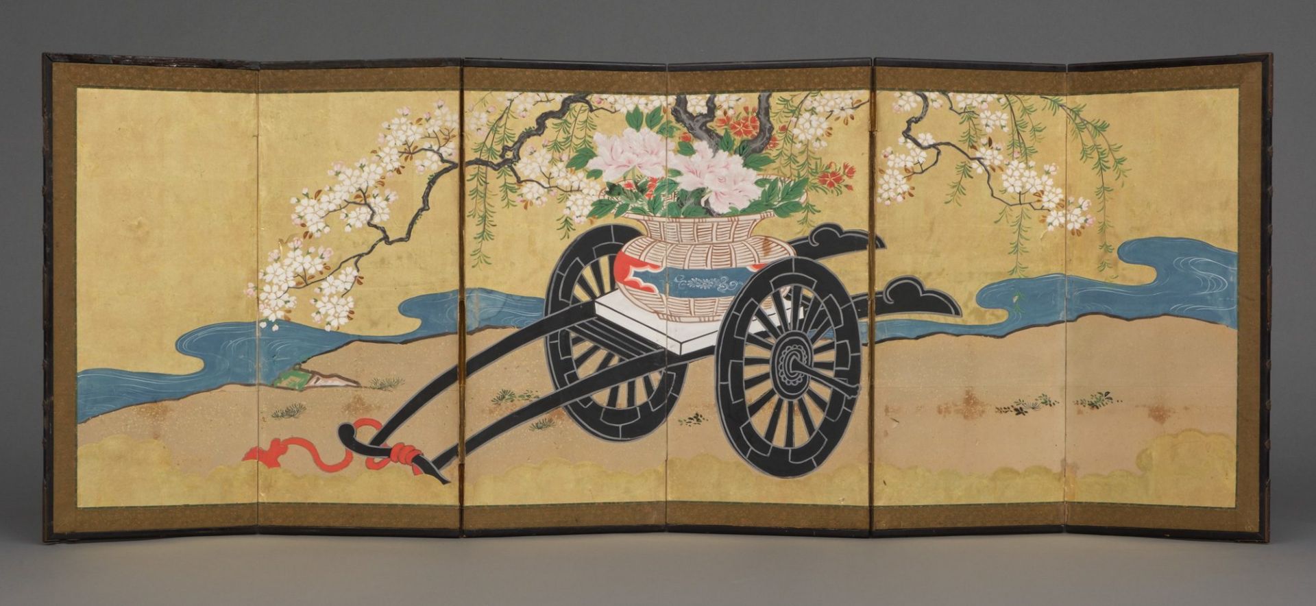A PAIR OF JAPANESE HINAGATA BYÔBU (DOLL FESTIVAL FOLDING SCREENS), 1820 - Bild 15 aus 19