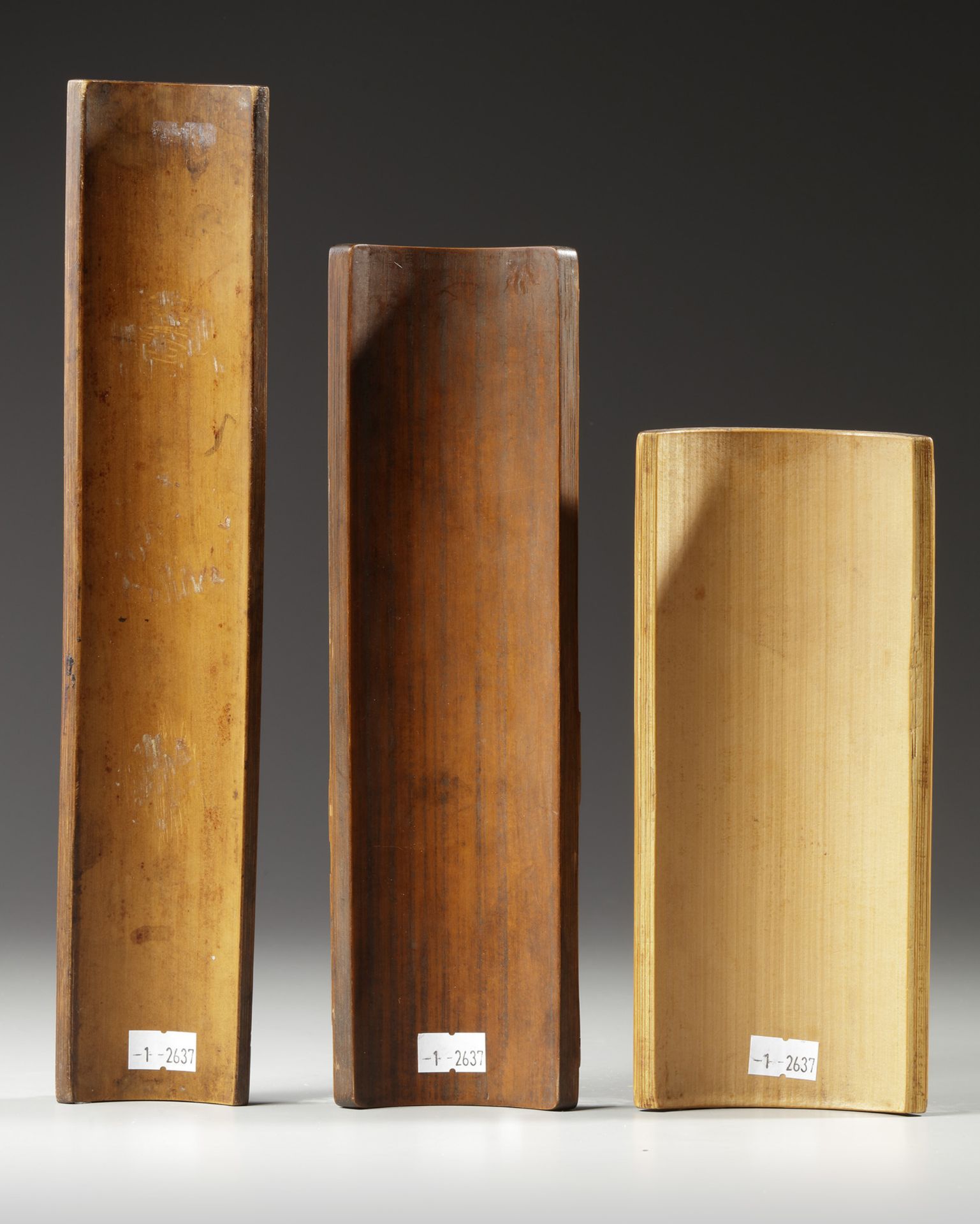 THREE CHINESE BAMBOO WRIST RESTS, 19TH-20TH CENTURY - Image 2 of 2