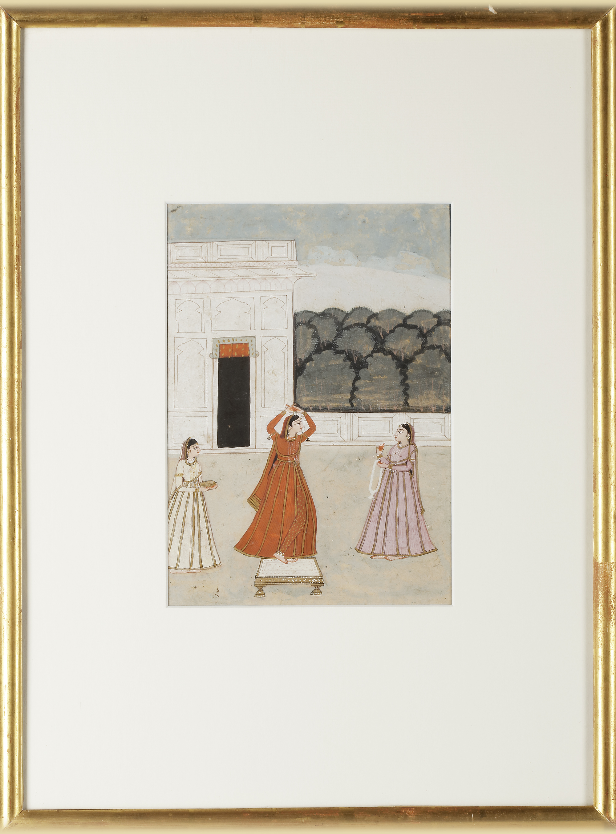 LADY ON TERRACE WITH ATTENDANTS, JAIPUR SCHOOL, 19TH CENTURY - Bild 6 aus 8