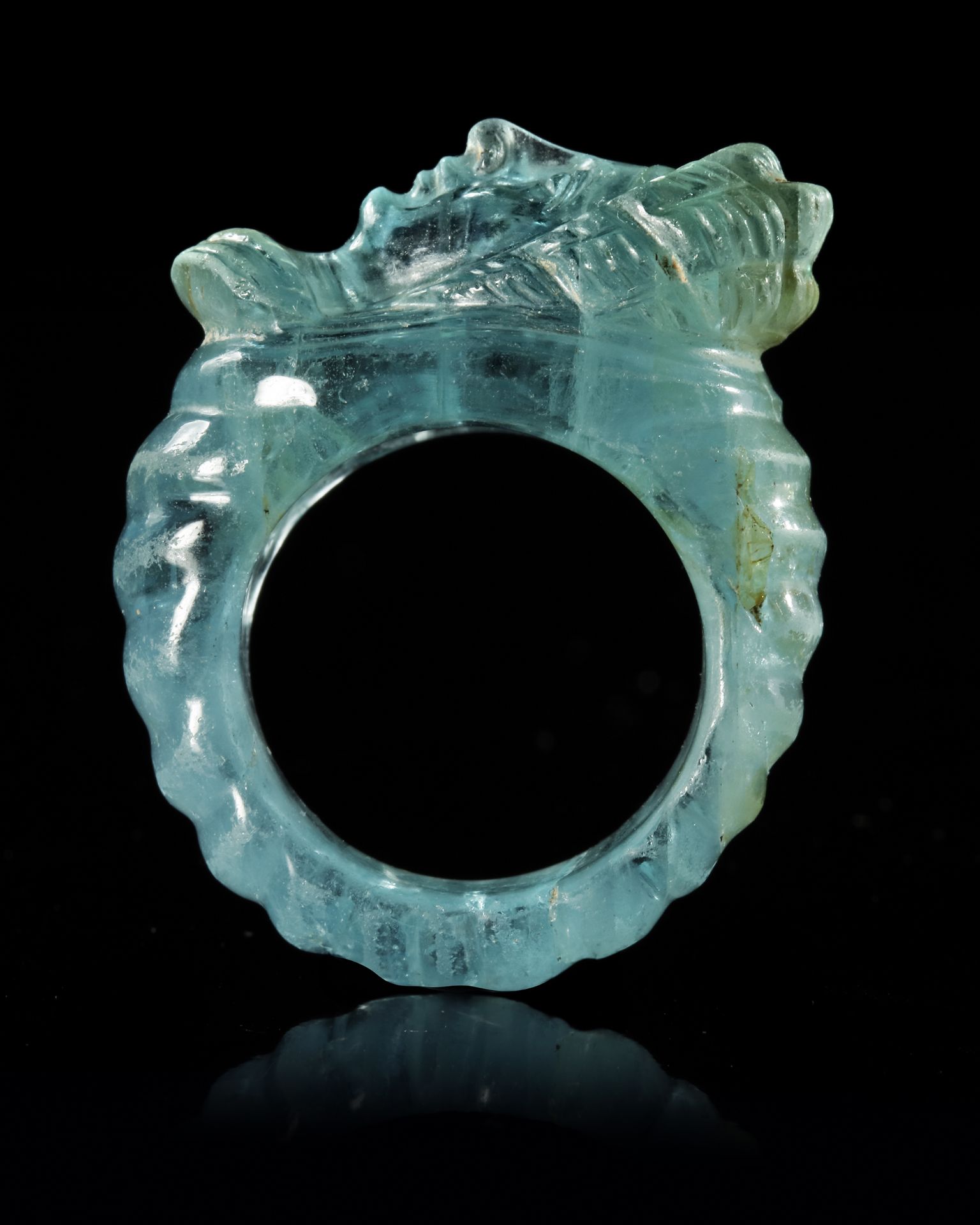 A HIGHLY IMPORTANT ROMAN RING IN AQUAMARINE, 2ND CENTURY AD OR LATER - Image 3 of 4