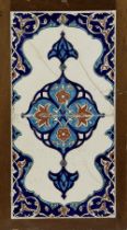 A PAIR OF RARE AND FINE IZNIK TILES, OTTOMAN TURKEY, 16TH CENTURY