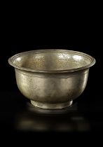 A MUGHAL GILT BRONZE ENGRAVED TALISMANIC BOWL, INDIA DECCAN, 18TH CENTURY