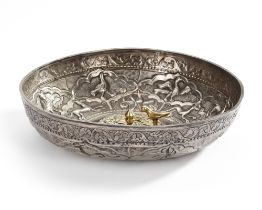 AN OTTOMAN SILVER AND GILT BOWL, OTTOMAN PROVINCES, 16TH CENTURY