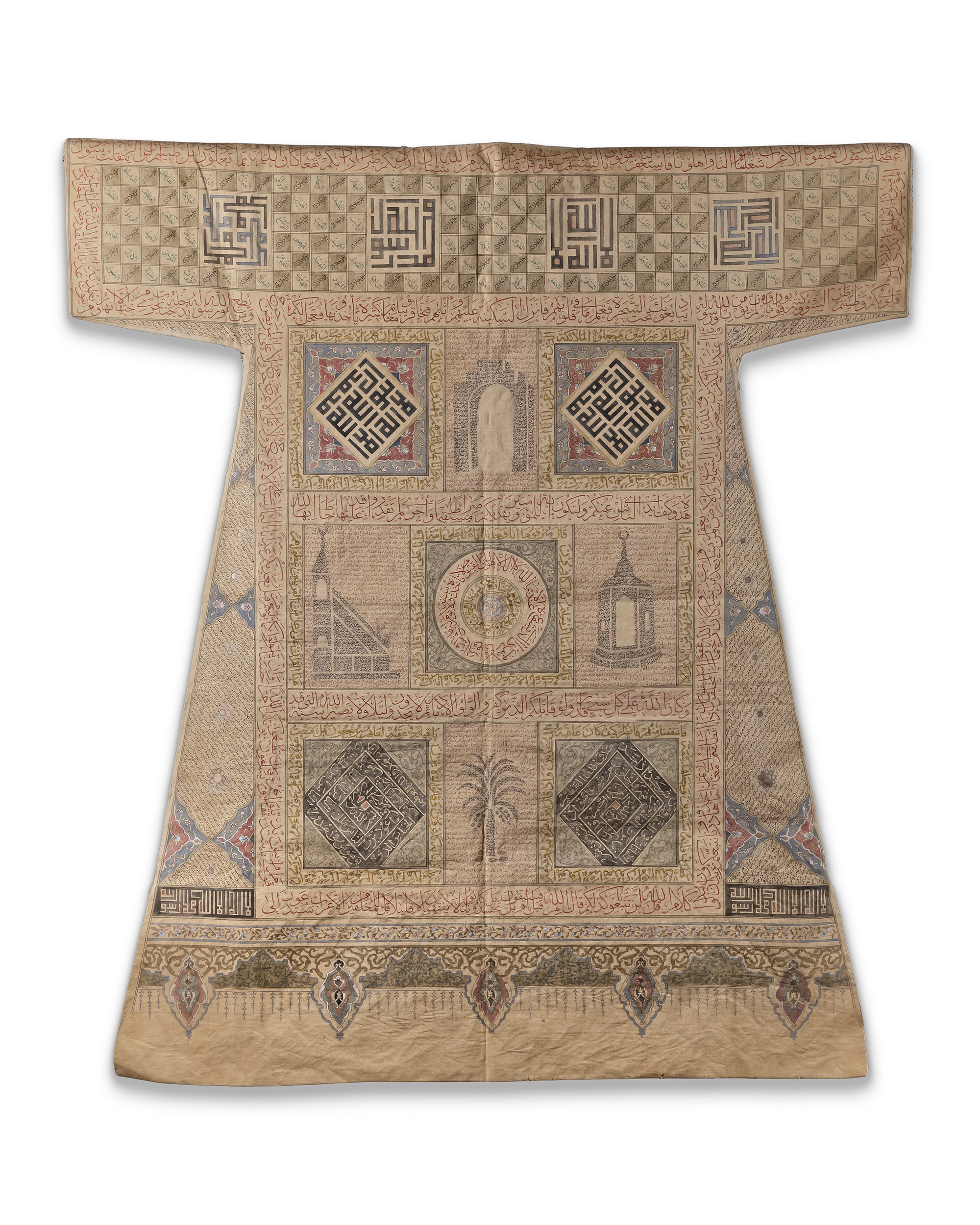 AN OTTOMAN COTTON TALISMANIC SHIRT (JAMA), 18TH CENTURY - Image 4 of 4