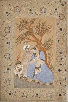 A SAFAVID STYLE MINIATURE PAINTING, PERSIA, 20TH CENTURY