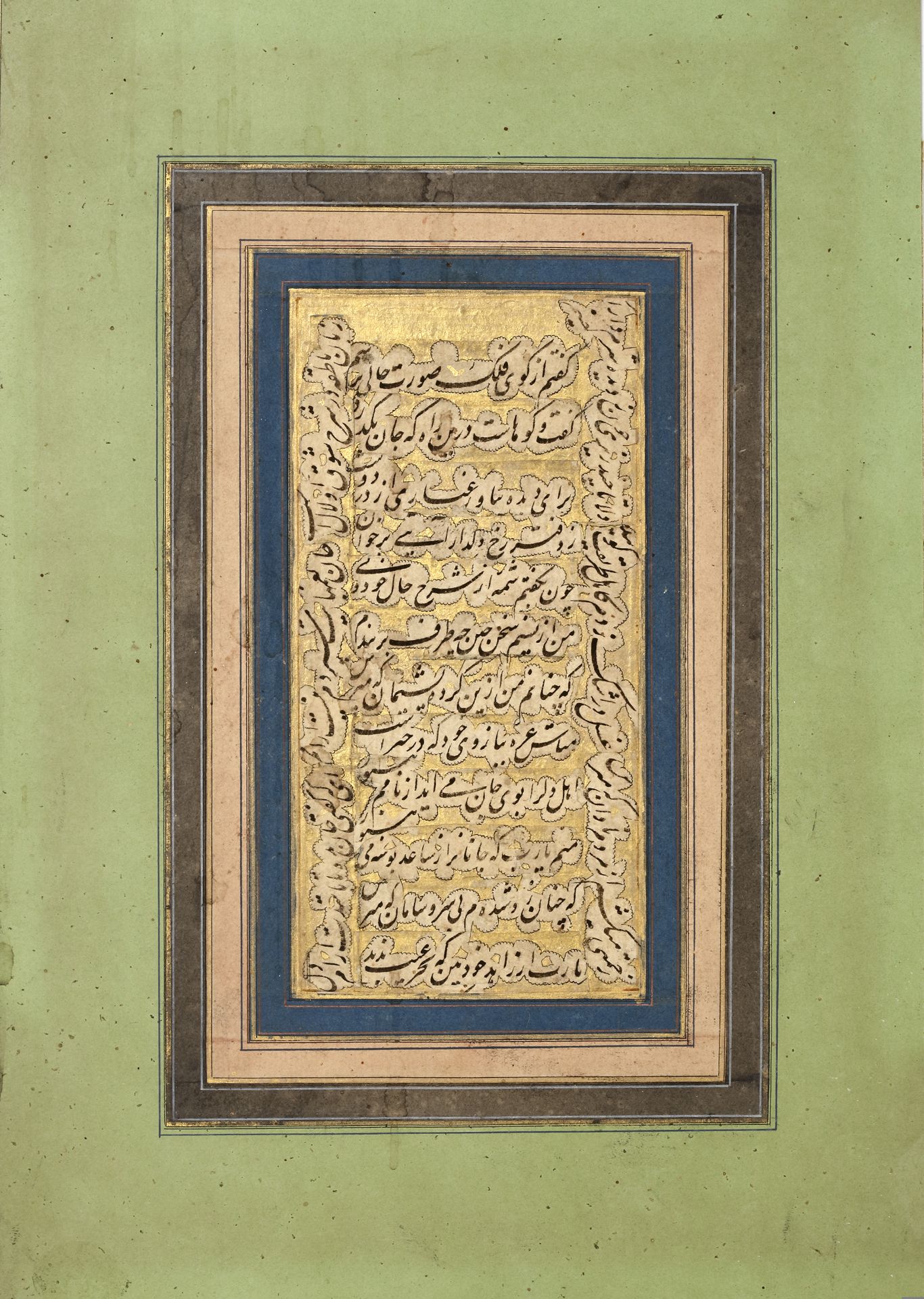 A NASTA'LIQ QUATRAIN, PERSIA 18TH CENTURY