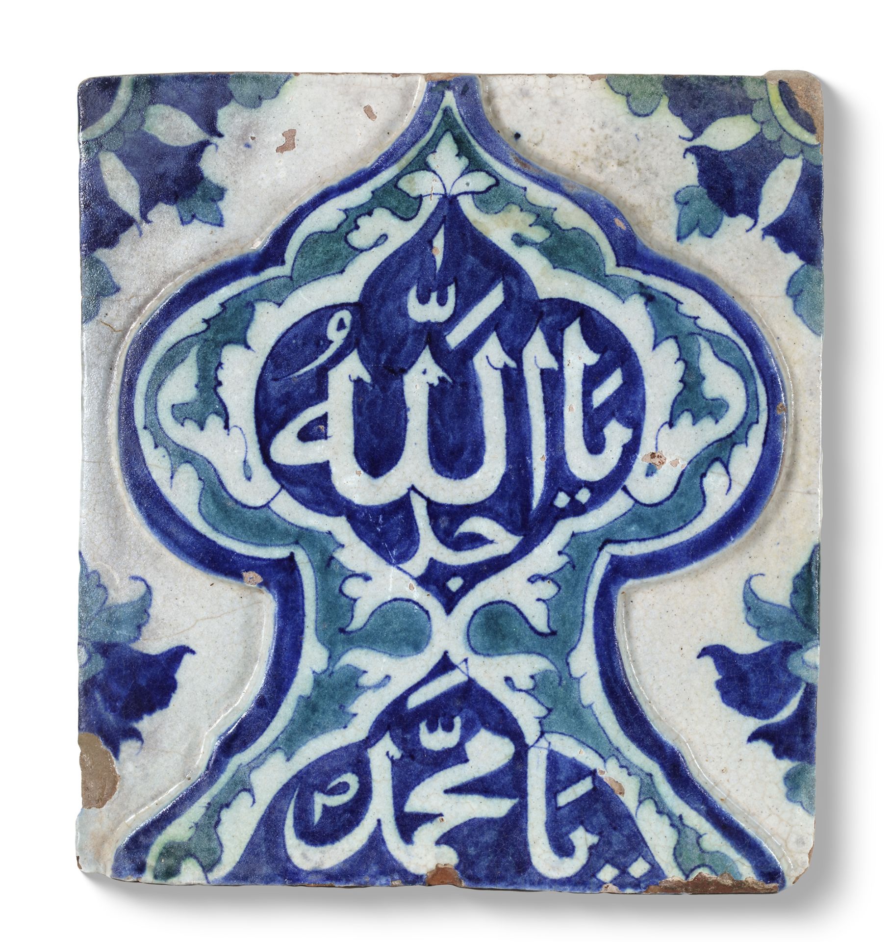 A MULTAN POTTERY TILE, 19TH CENTURY