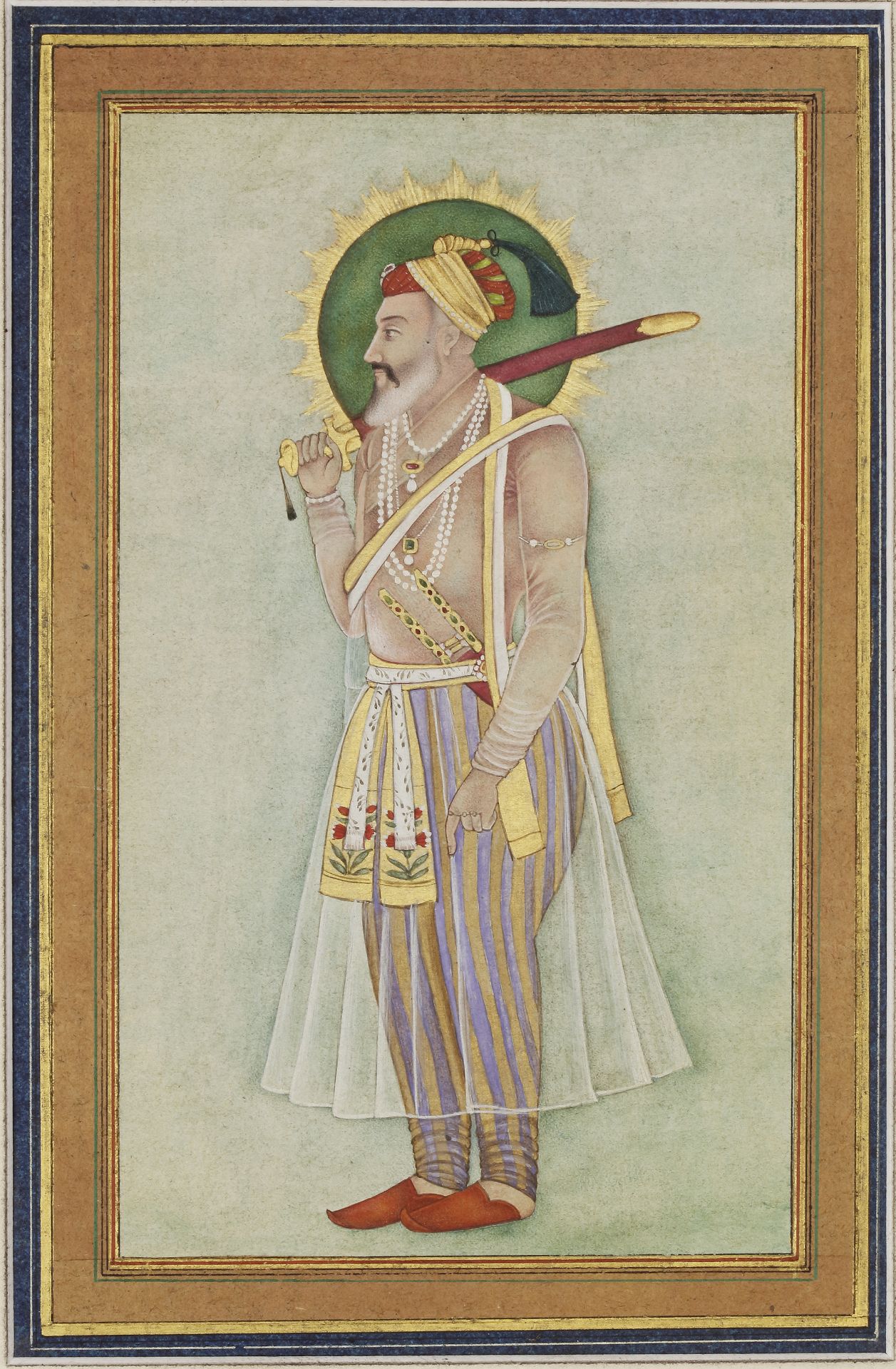 A PORTRAIT OF SHAH JAHAN, DELHI SCHOOL, MUGHAL INDIA, LATE 19TH CENTURY - Bild 2 aus 2