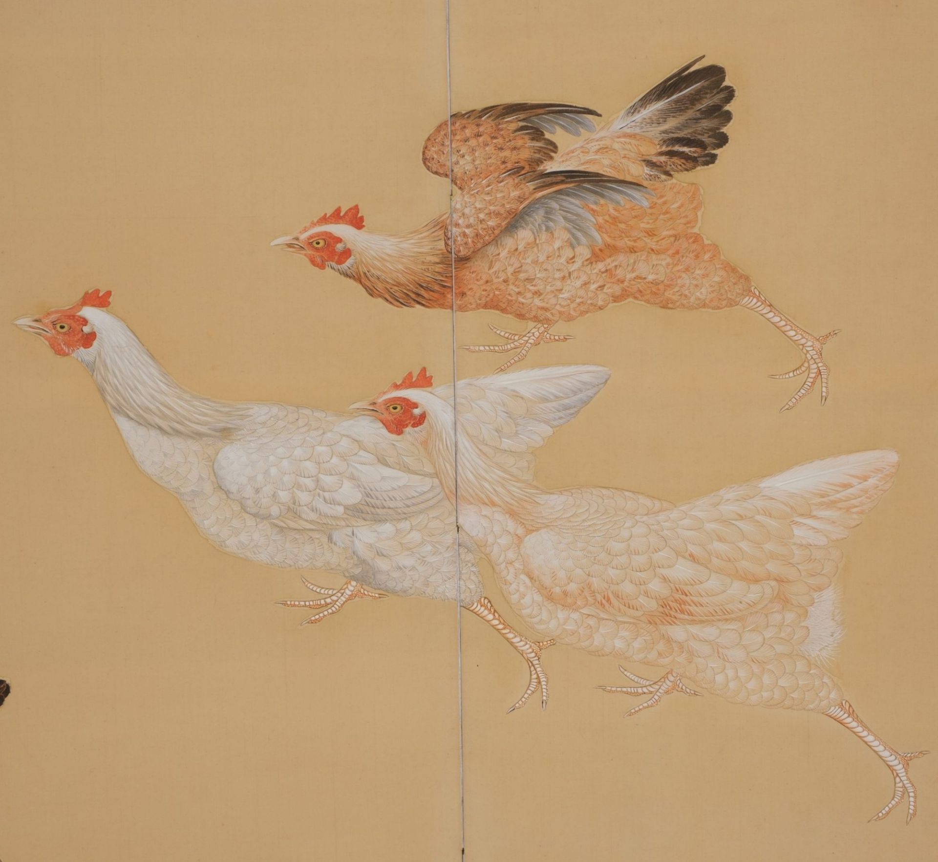 A JAPANESE MID-SIZE FOUR-PANEL BYÔBU, 1912-1926 (TAISHO PERIOD) - Bild 4 aus 16