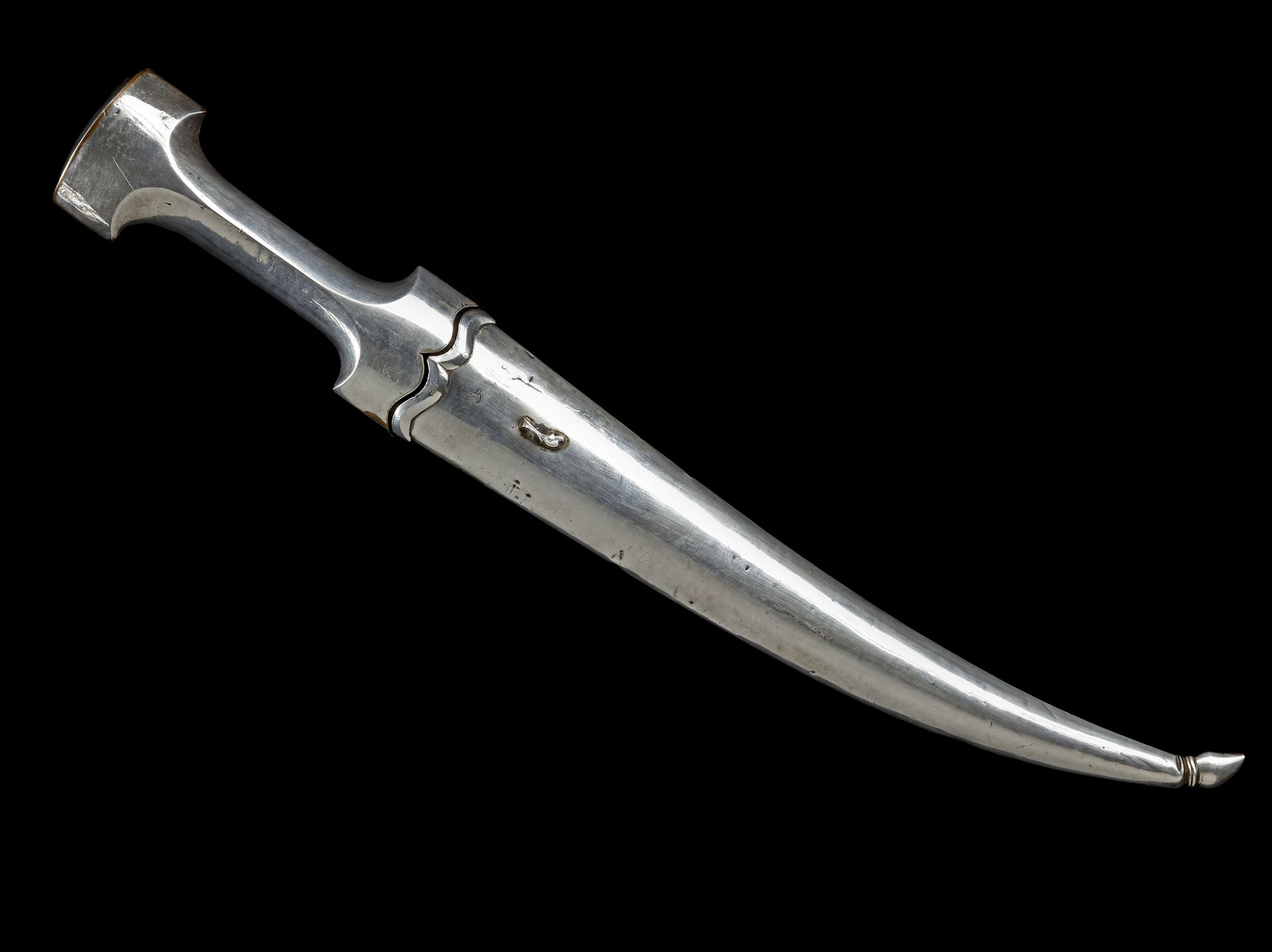 AN OTTOMAN SILVER DAGGER, (HANCER) TURKEY, 19TH CENTURY - Bild 3 aus 8