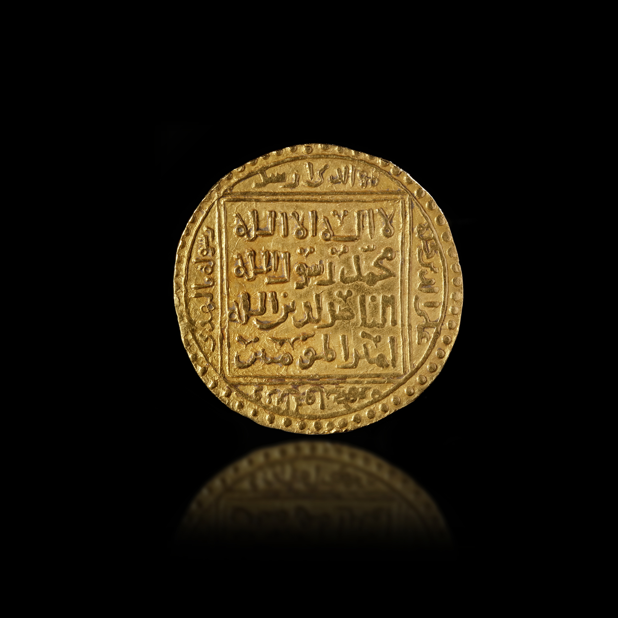 A GHURID GOLD DINAR FROM THE REIGN OF MU'IZZ AL-DIN MUHAMMAD B.SAM (567-602AH/ 1173-1206AD) GHAZNA M - Bild 4 aus 6