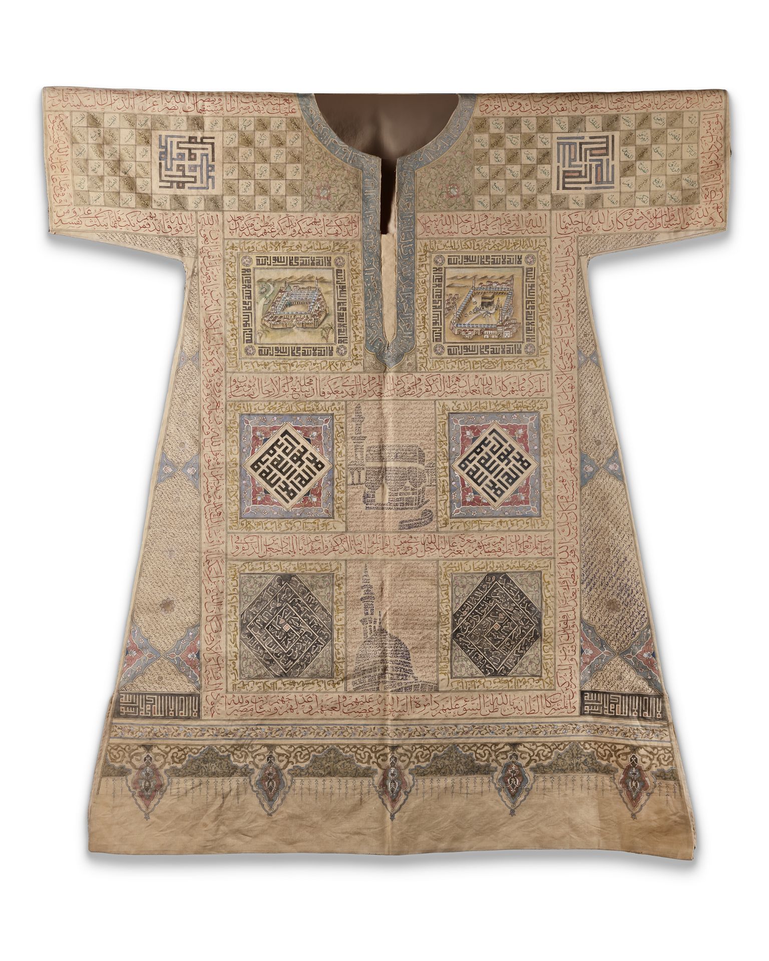 AN OTTOMAN COTTON TALISMANIC SHIRT (JAMA), 18TH CENTURY - Bild 2 aus 4