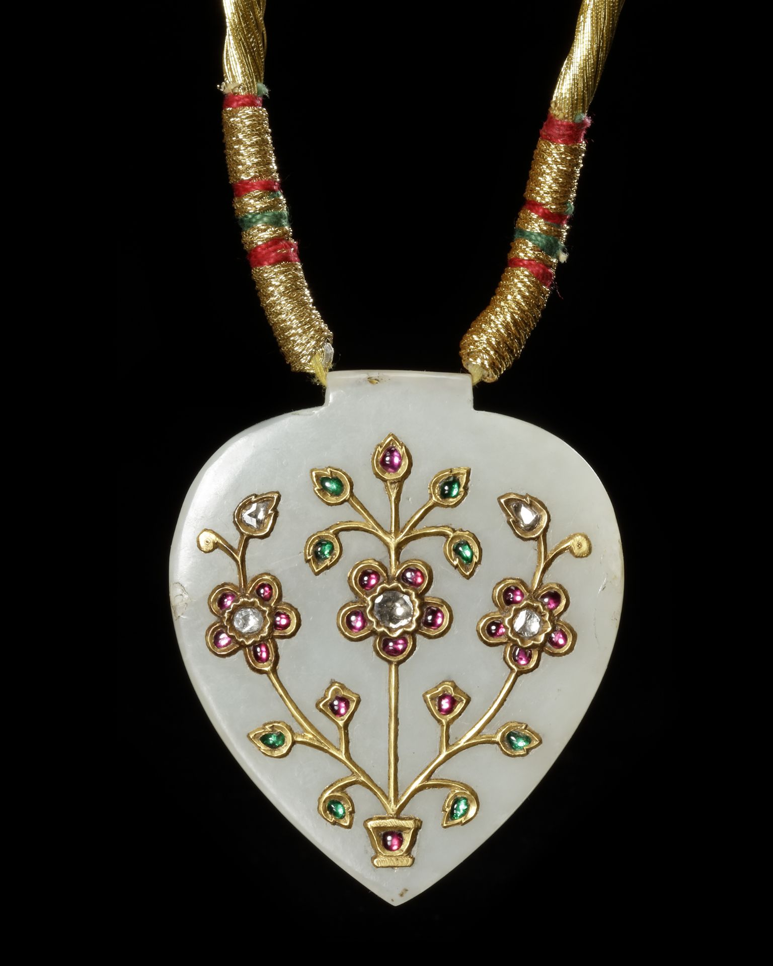 A GEMSET JADE PENDANT INDIA, 19TH CENTURY - Image 2 of 4