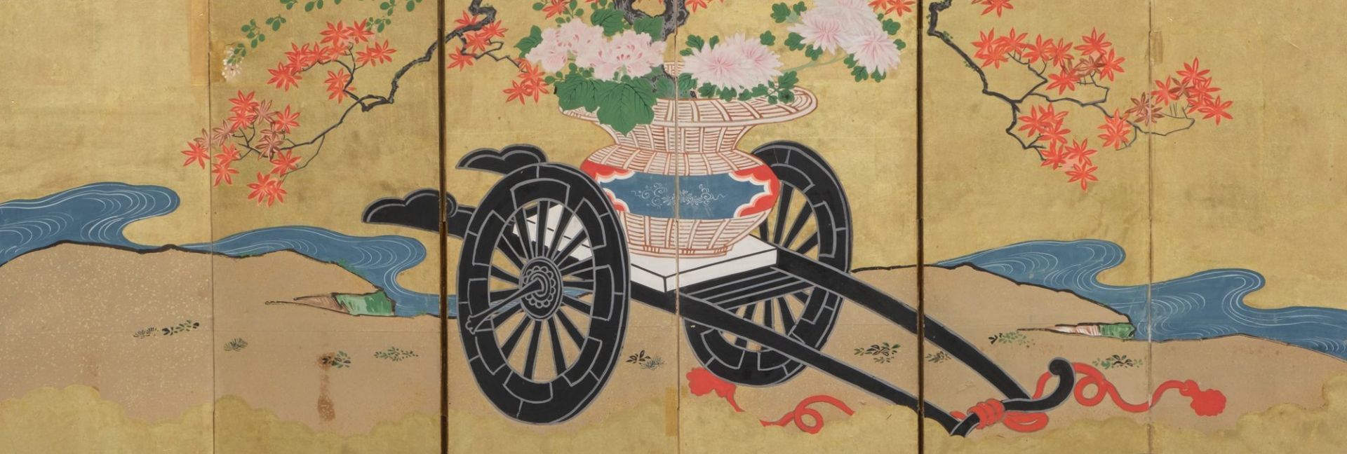 A PAIR OF JAPANESE HINAGATA BYÔBU (DOLL FESTIVAL FOLDING SCREENS), 1820 - Bild 5 aus 19