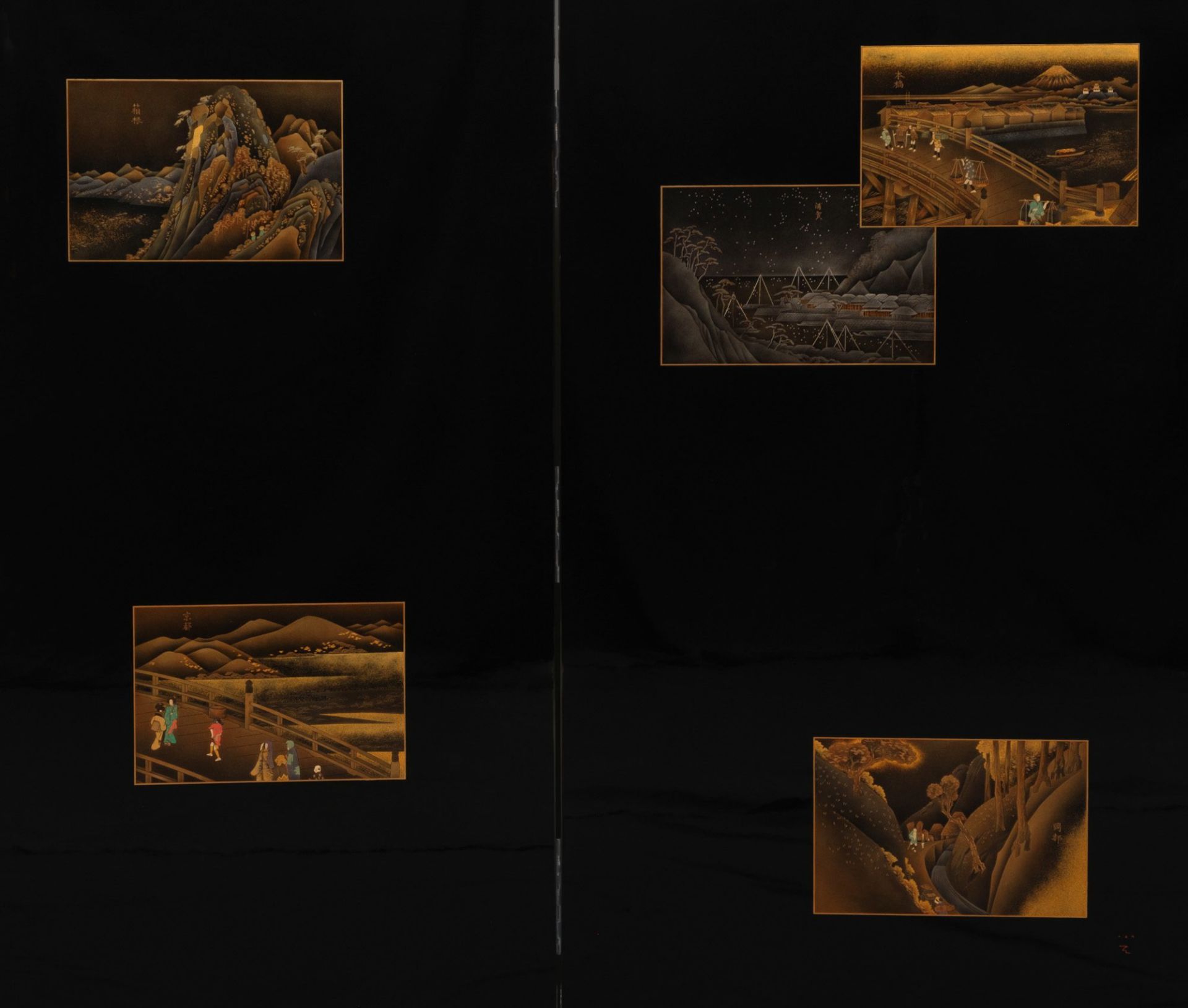 A JAPANESE LACQUERED 2-PANEL SCREEN BY MITSUO TAKANA, HEISEI PERIOD (1989-2019) - Image 2 of 9
