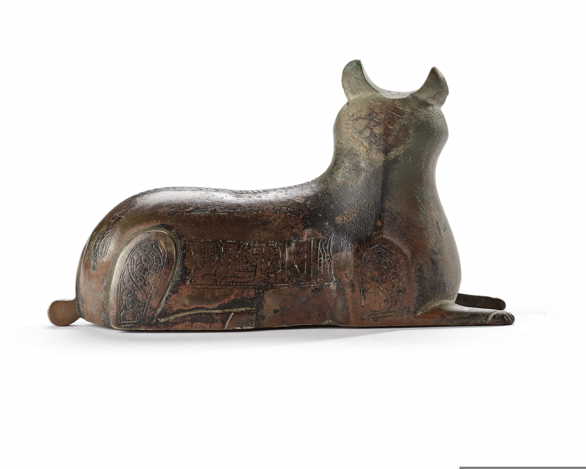 A KHORASAN BRONZE WEIGHT FIGURINE IN THE FORM OF A LION, PERSIA, 12TH CENTURY - Image 6 of 8