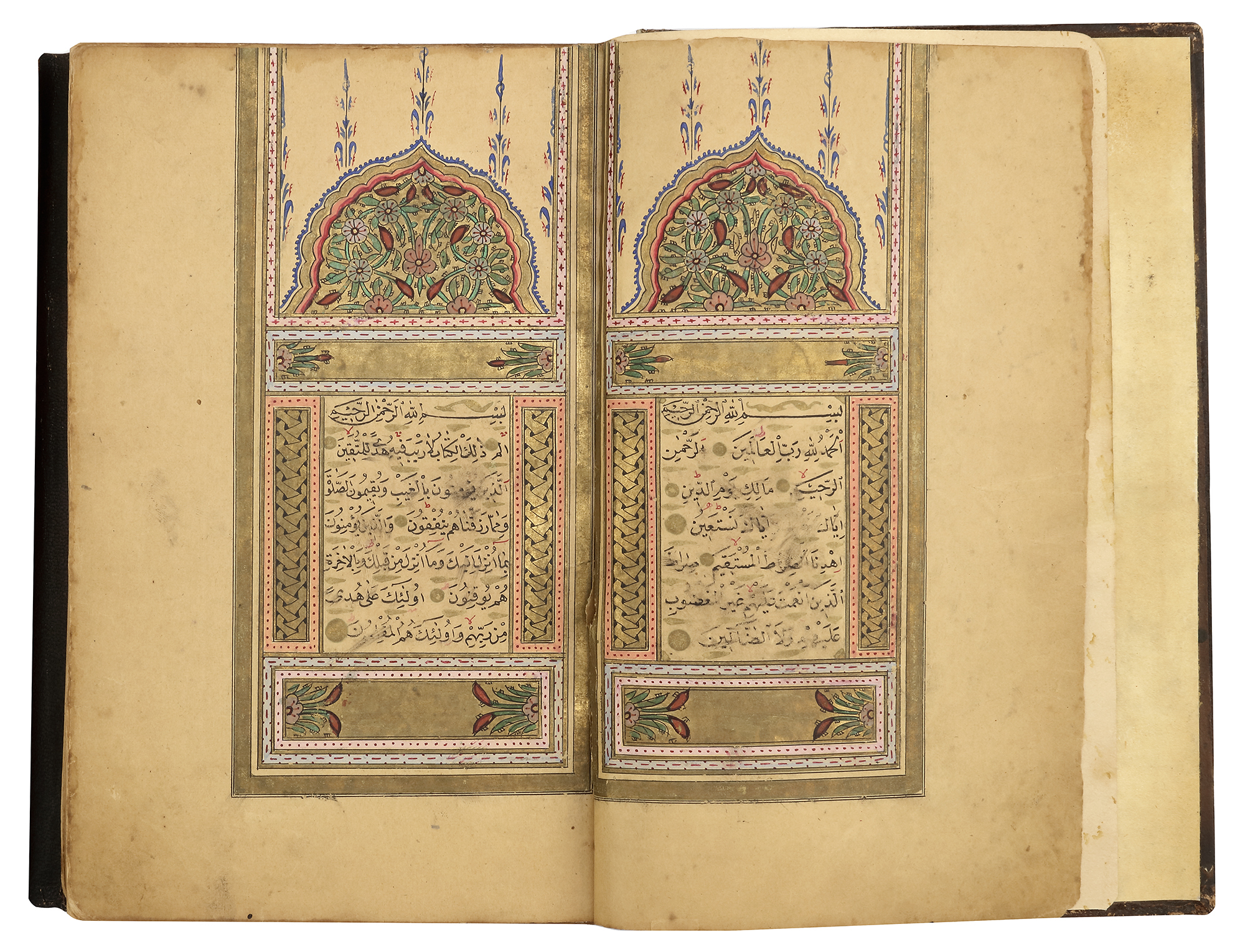 A FINE OTTOMAN QURAN, TURKEY, EDIRNE, WRITTEN BY HUSSEIN AL-HUSNA IBN AHMED AL-ADRUNI, DATED 1287 AH - Image 2 of 8
