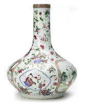 A CHINESE FAMILLE ROSE BOTTLE VASE, 19TH-20TH CENTURY