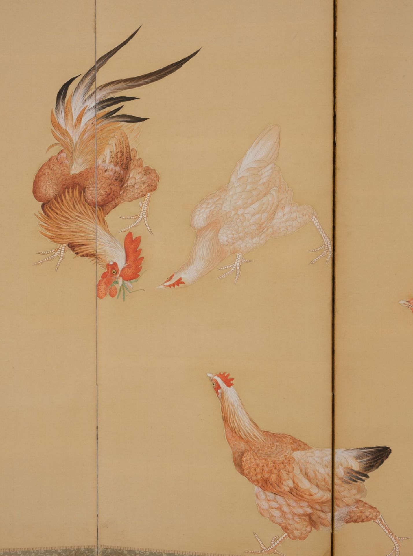 A JAPANESE MID-SIZE FOUR-PANEL BYÔBU, 1912-1926 (TAISHO PERIOD) - Image 10 of 16
