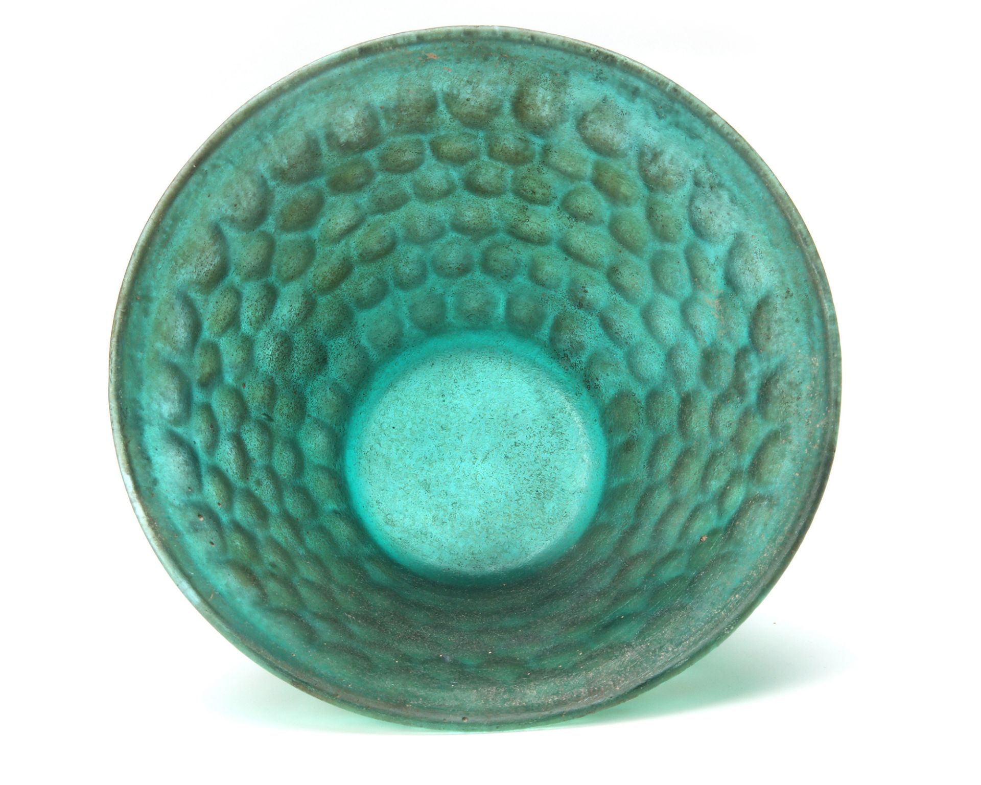 A PERSIAN GREEN CUT GLASS BOWL, 8TH-9TH CENTURY - Image 10 of 10