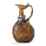 AN AMBER GLASS JUG, PERSIA, 10TH-11TH CENTURY