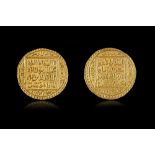 A GHURID GOLD DINAR FROM THE REIGN OF MU'IZZ AL-DIN MUHAMMAD B.SAM (567-602AH/ 1173-1206AD) GHAZNA M