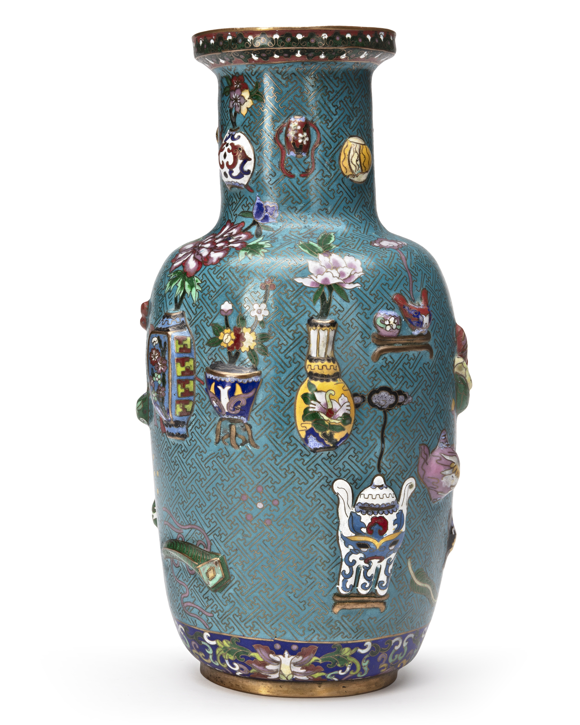 A CHINESE CLOISONNE ENAMEL VASE, 19TH/20TH CENTURY - Image 3 of 5