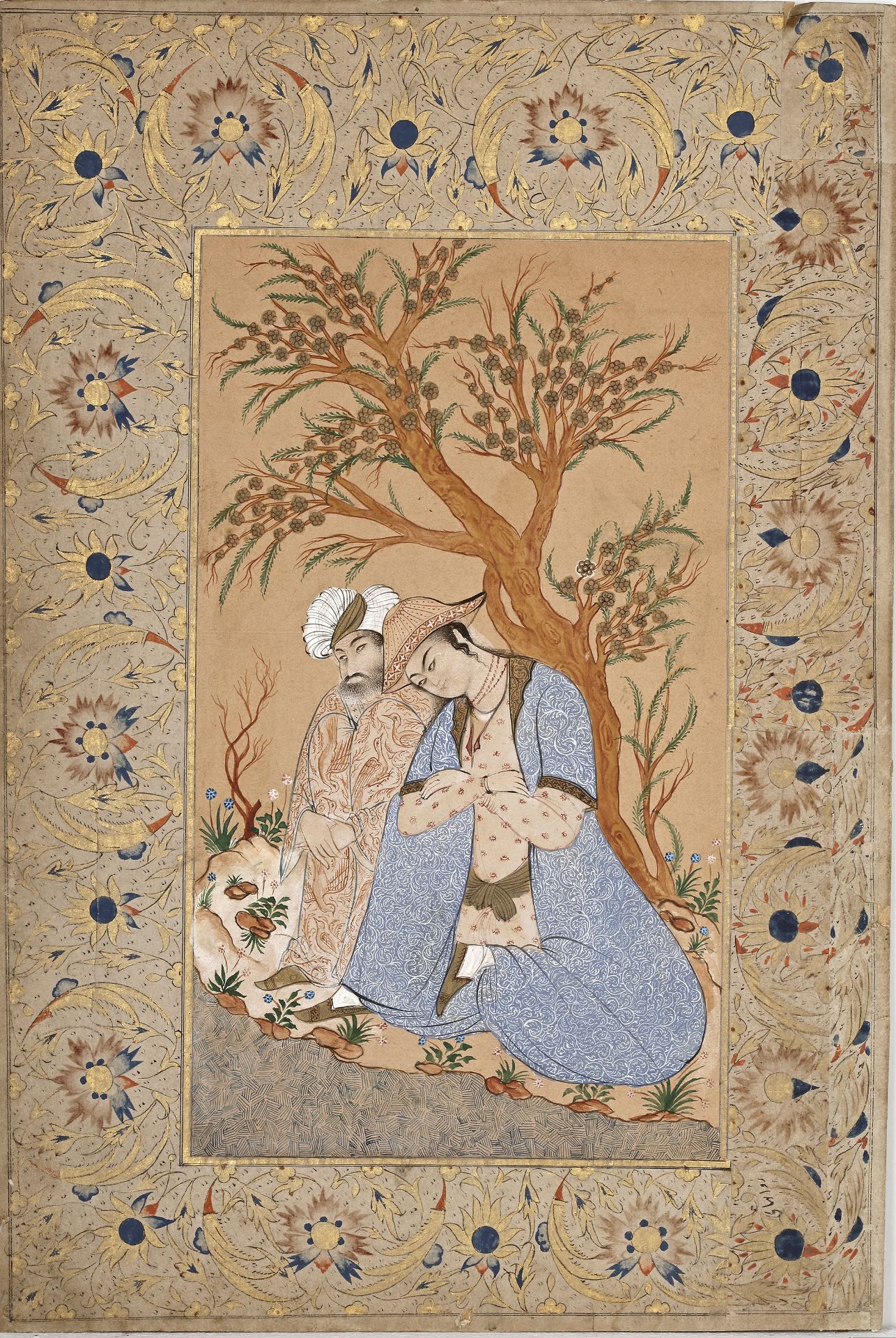 A SAFAVID STYLE MINIATURE PAINTING, PERSIA, 20TH CENTURY - Image 2 of 2