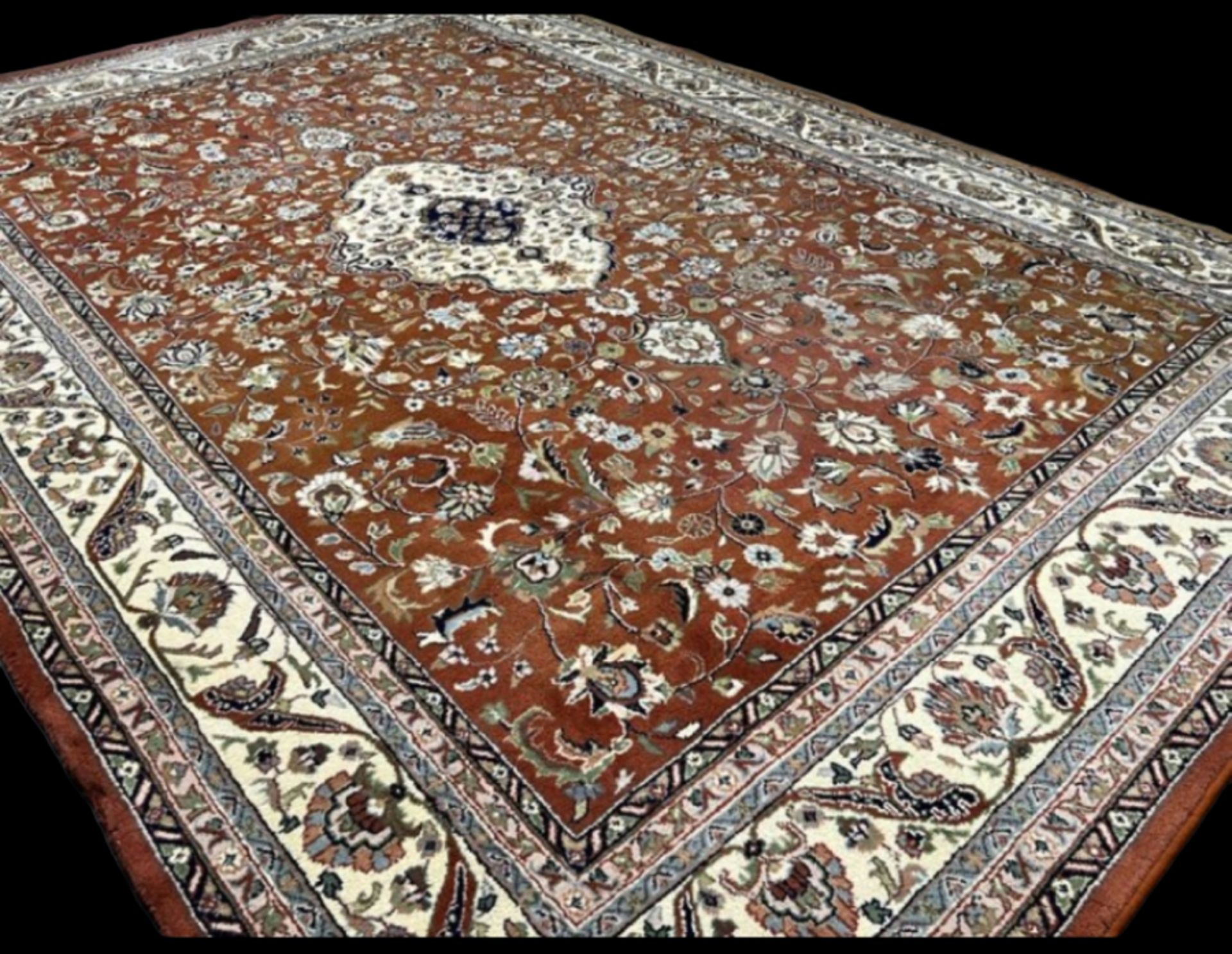 Tabriz carpet Iran wool mid 20th century  - Bild 9 aus 9