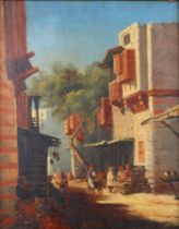 Painting of an Orientalist street 