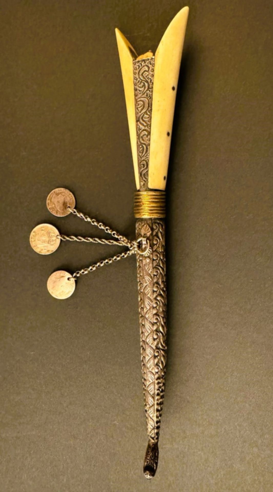 Ottoman silver knife - Image 4 of 9