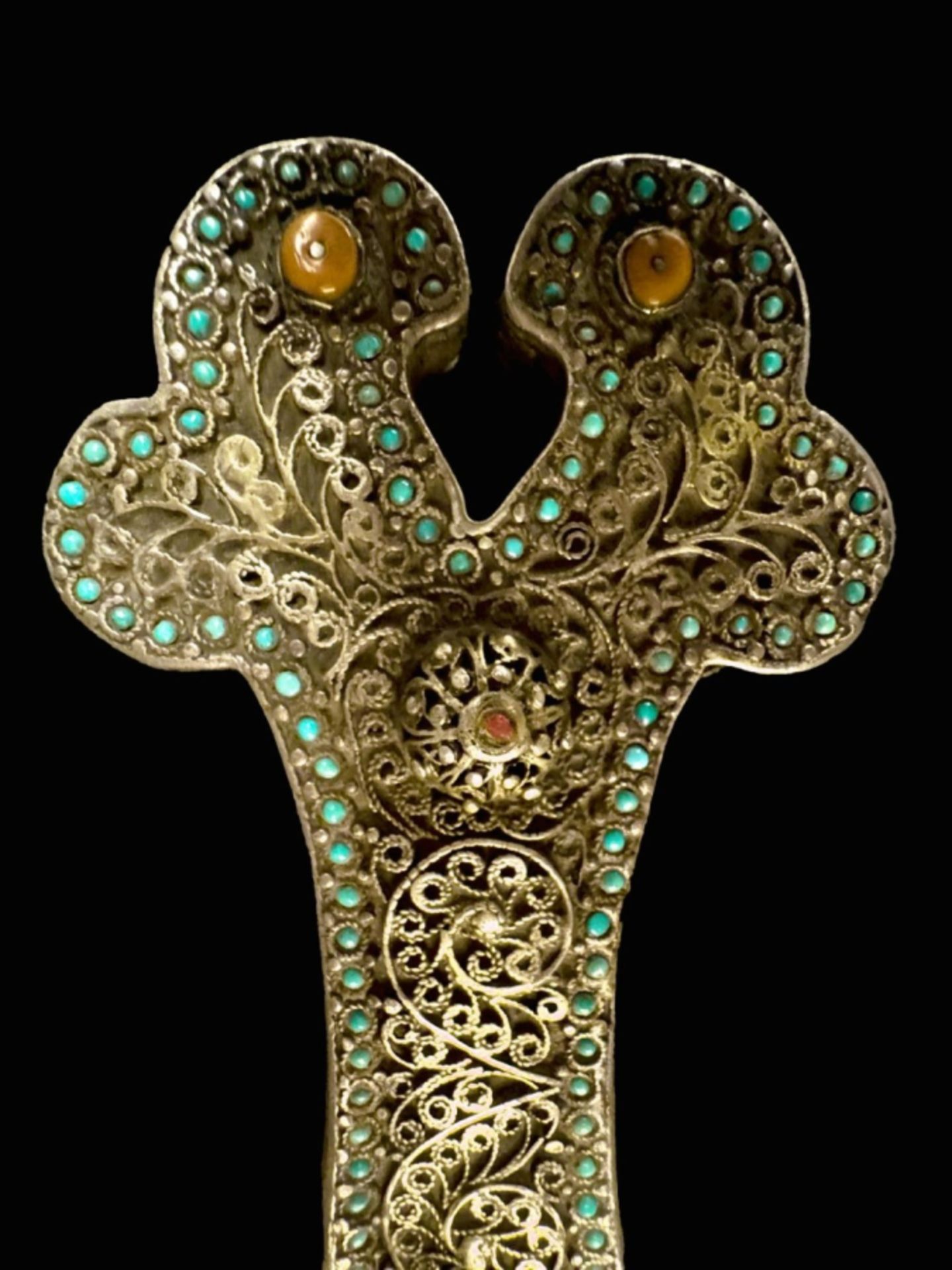 Silver Caucasus Kindal dagger - Image 6 of 9