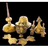 Gold-plated (Tombak) Ottoman set of ornaments for a horse carriage
