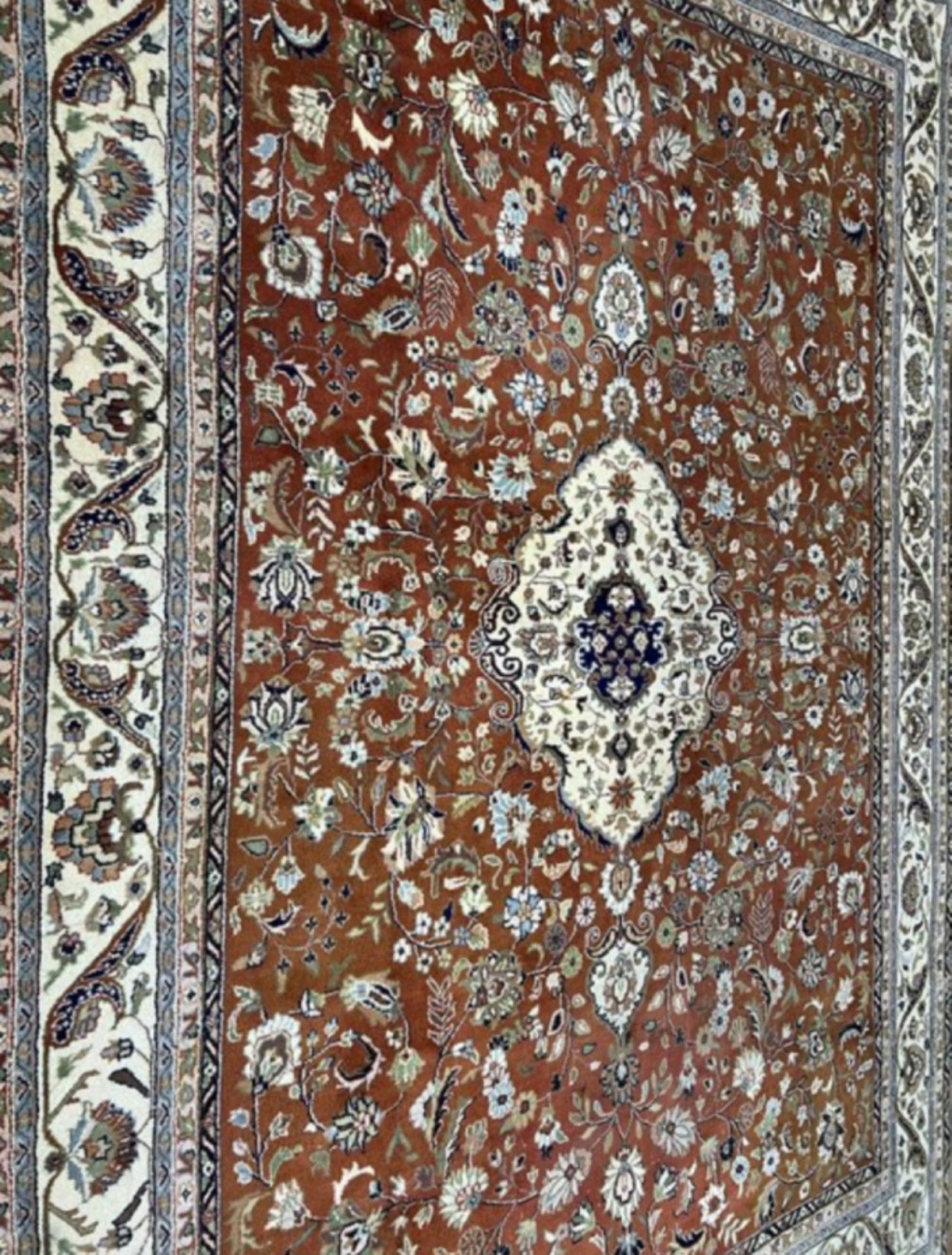 Tabriz carpet Iran wool mid 20th century  - Bild 4 aus 9