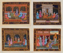 Four Indian or Persian paintings