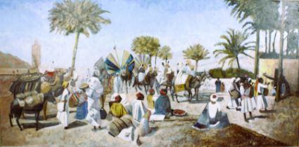 Painting of a Kabul wedding caravan